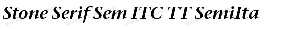 Stone Serif Sem ITC TT SemiIta字体转换